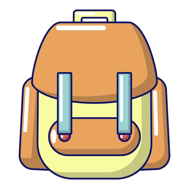 Icono de mochila ilustración de dibujos animados de icono de vector de mochila para web