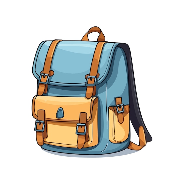 Icono de mochila ilustración vectorial plana