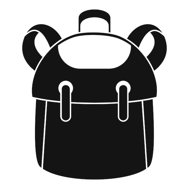Icono de mochila infantil Ilustración sencilla del icono vectorial de mochilla infantil para el diseño web aislado en fondo blanco