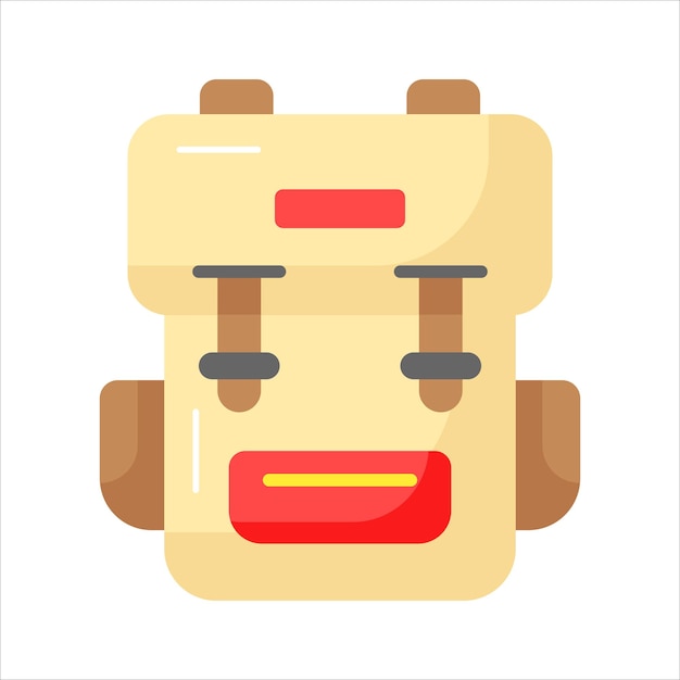 Un icono de la mochila de viaje vector mochila linda en estilo moderno
