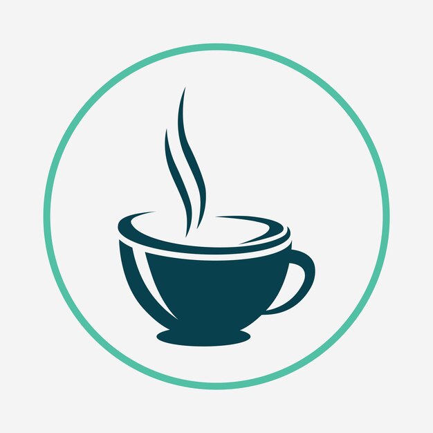 Icono de moda atractivo para tazas de café diseño de ilustraciones vectoriales abstractas
