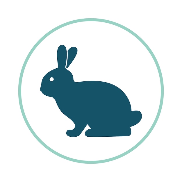 Icono de la moda del conejo magnífica ilustración vectorial abstracta diseño de obras de arte coloridas