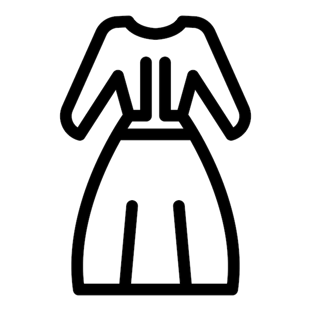 Ícono de la moda musulmana vector de contorno Ropa carrera elegante