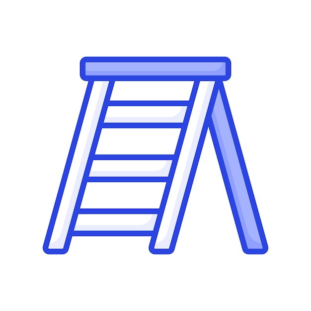 Icono de moda muy bien diseñado de construcción de escalera vector de escalera