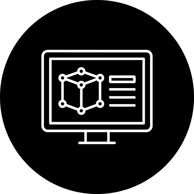 Icono de modelado 3D