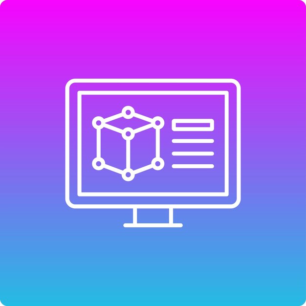 Icono de modelado 3D