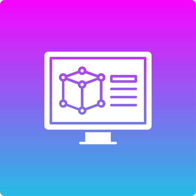 Icono de modelado 3D