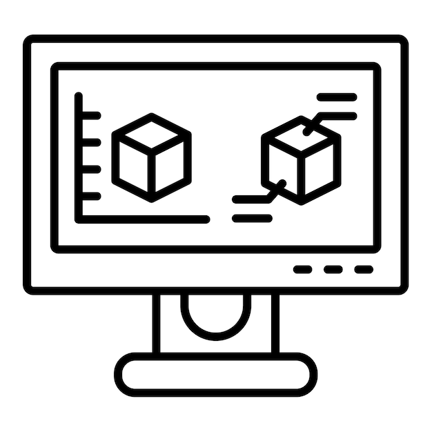 Icono de modelado 3D