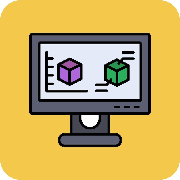 Icono de modelado 3D