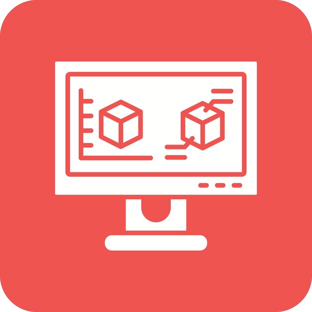 Icono de modelado 3D
