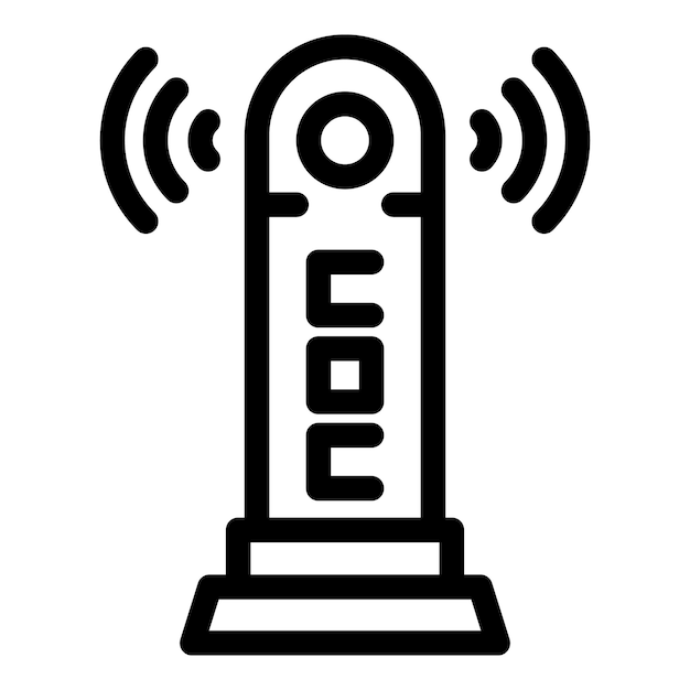 Icono de módem de punto de acceso Icono de vector de módem de punto de acceso de esquema para diseño web aislado sobre fondo blanco