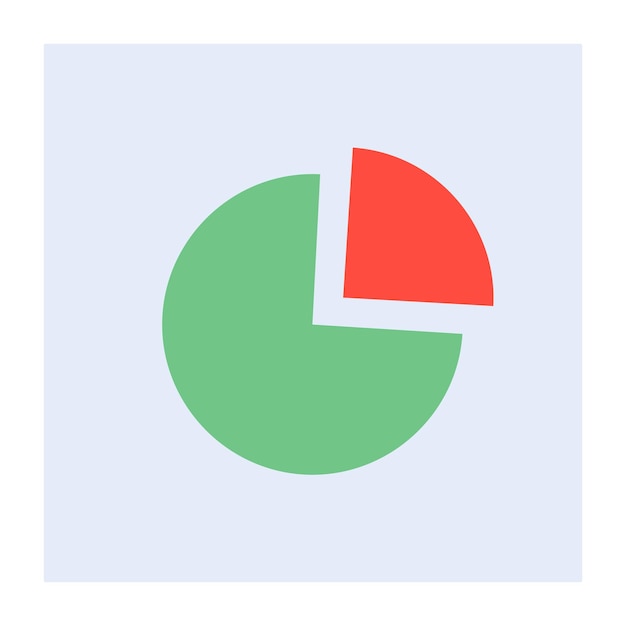 Icono moderno de análisis de datos en estilo plano