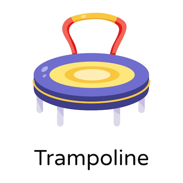 Icono moderno dibujado a mano de trampolín