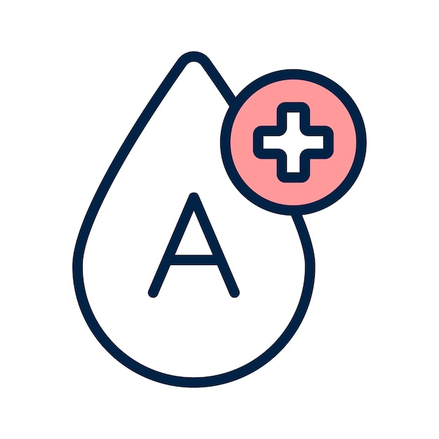 Un icono moderno de la donación de sangre en estilo editable