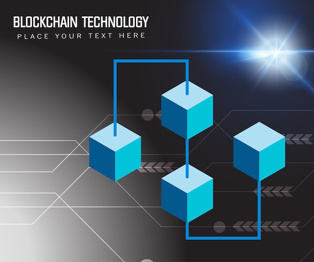 Icono moderno de tecnología Blockchain Símbolo de cadena de bloque vectorial o elemento en estilo de línea delgada