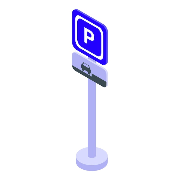 Icono de modo de estacionamiento de pago Isométrico del icono de vector de modo de estacionamiento de pago para diseño web aislado sobre fondo blanco