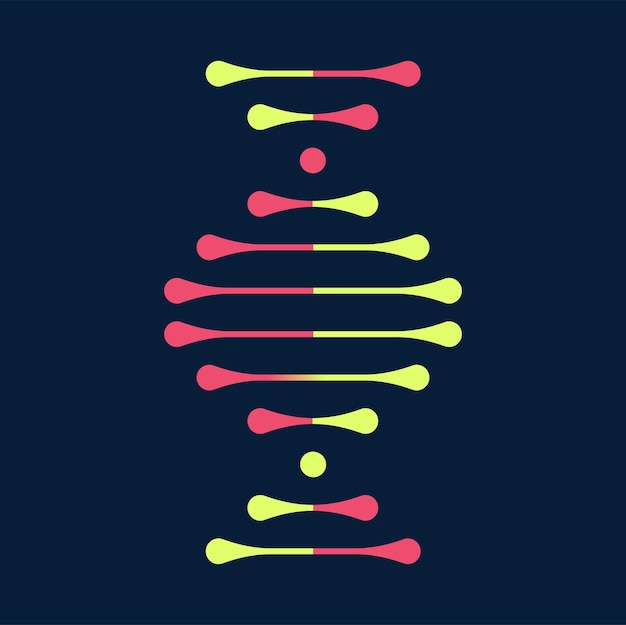 Icono de molécula de ADN código genético vectorial aislado