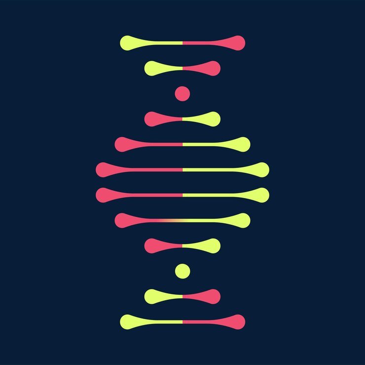 Vector icono de molécula de adn código genético vectorial aislado