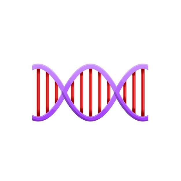 Icono de la molécula de ADN Icono del vector de la molècula de ADN para el diseño web aislado en fondo blanco