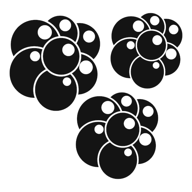 Icono de molécula de bacteria Ilustración simple del icono de vector de molécula de bacteria para diseño web aislado sobre fondo blanco
