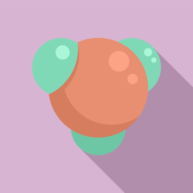 Icono de molécula de física Ilustración plana del icono de vector de molécula de física para diseño web