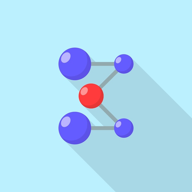 Icono de molécula de forma ilustración plana del icono de vector de molécula de forma para diseño web
