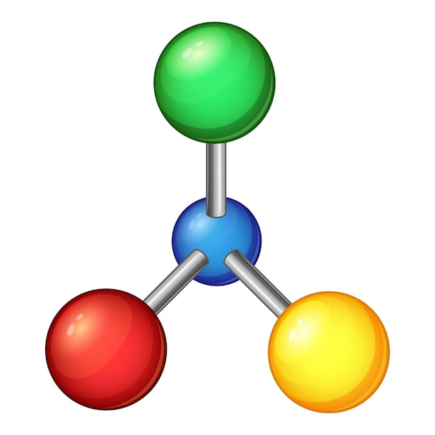 Icono de molécula de laboratorio ilustración de dibujos animados de icono de vector de molécula de laboratorio para web