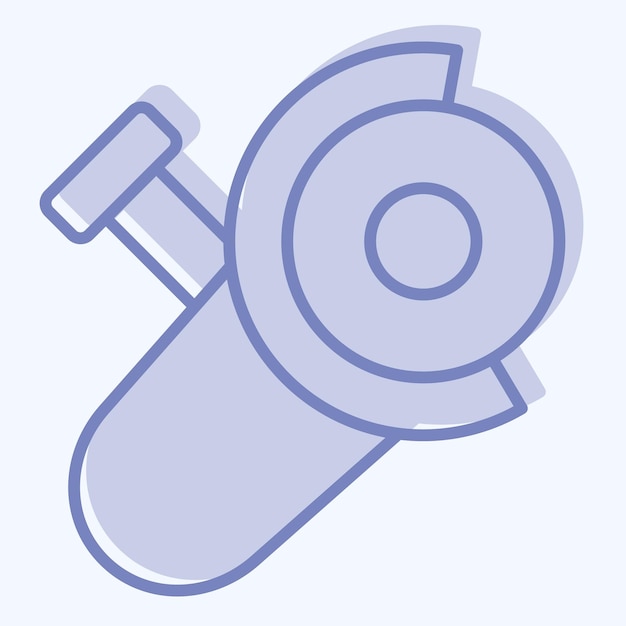 Icono de molienda relacionado con el soldador Símbolo de equipo de dos tonos estilo diseño simple editable