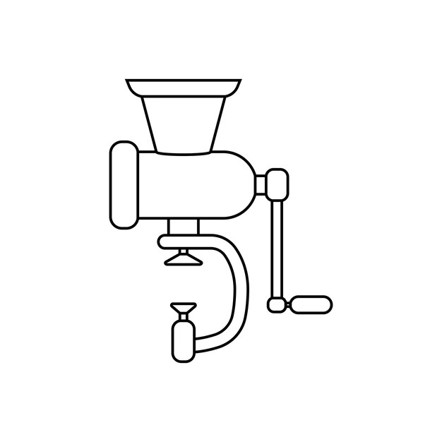 El icono del molinillo de carne manual