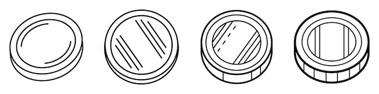 Vector ícono de moneda conjunto de íconos de dólar dibujados linealmente en negro símbolo de dinero