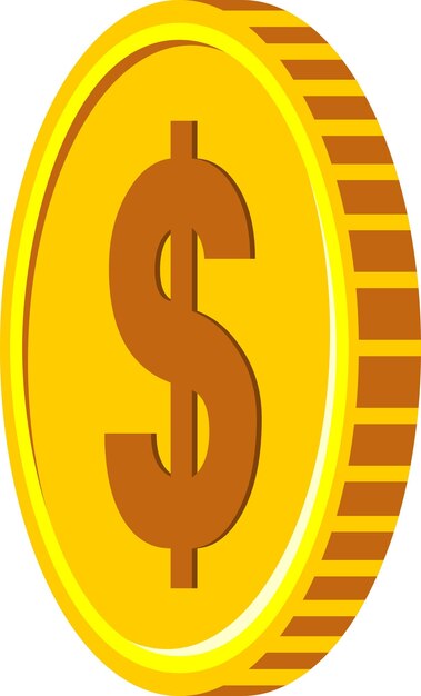 Icono de moneda de dólar EE. UU. Iniciar sesión en estilo plano