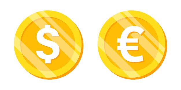 Icono de moneda en estilo plano ilustración de vector de pila de dinero sobre fondo blanco aislado concepto de negocio de signo de moneda en efectivo