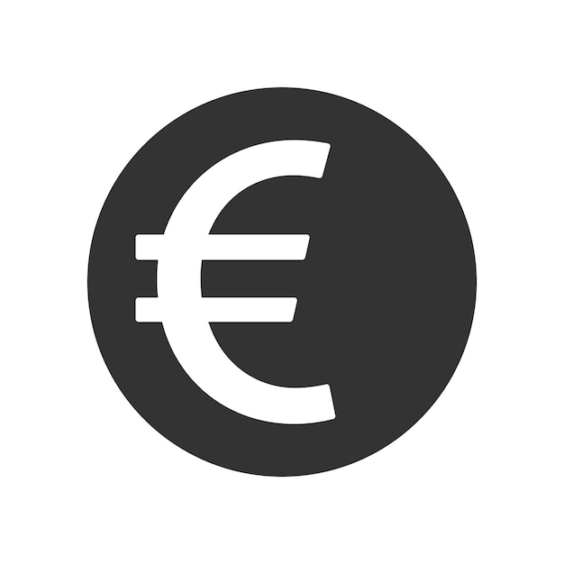 Vector icono de la moneda del euro