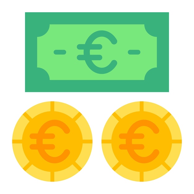 Vector Ícono de la moneda del euro