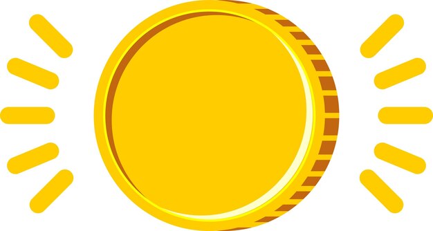 Icono de moneda de oro iniciar sesión en estilo plano