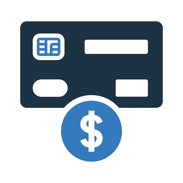 Icono de moneda de la tarjeta de opción Ilustración vectorial editable simple