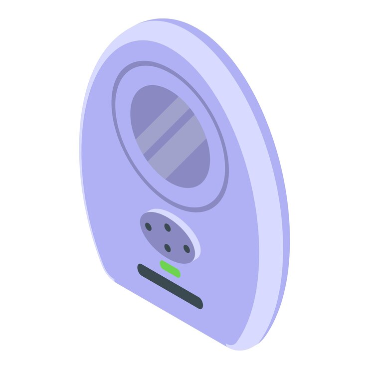 Vector icono de monitor de bebé digital isométrico del icono de vector de monitor de bebé digital para diseño web aislado sobre fondo blanco