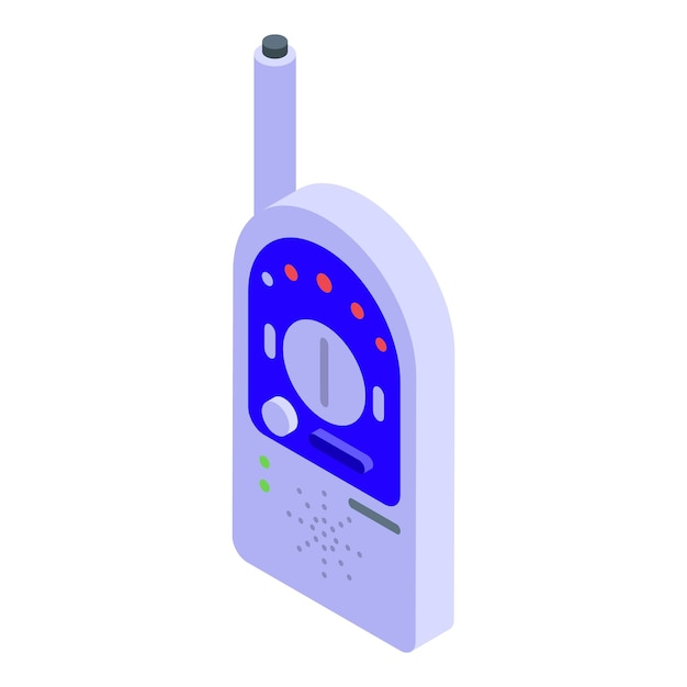 Icono de monitor de bebé de dormitorio Isométrico de icono de vector de monitor de bebé de dormitorio para diseño web aislado sobre fondo blanco