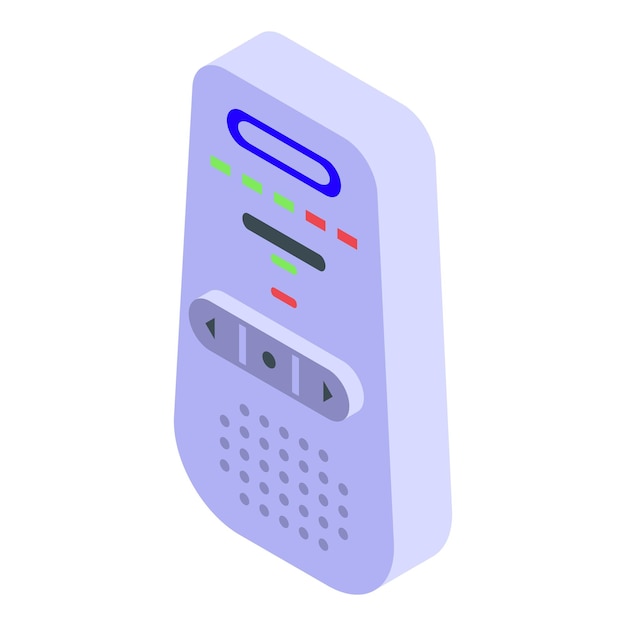 Icono de monitor de bebé de teléfono Isométrico de icono de vector de monitor de bebé de teléfono para diseño web aislado sobre fondo blanco