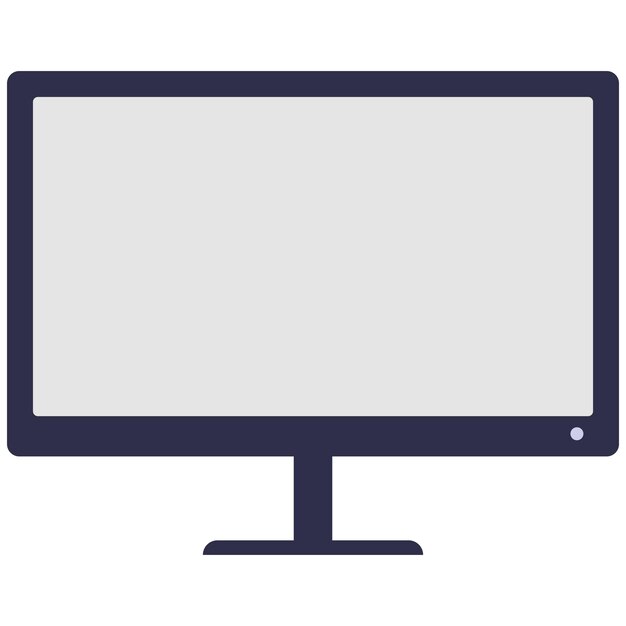 El icono del monitor de la computadora aislado sobre un fondo blanco