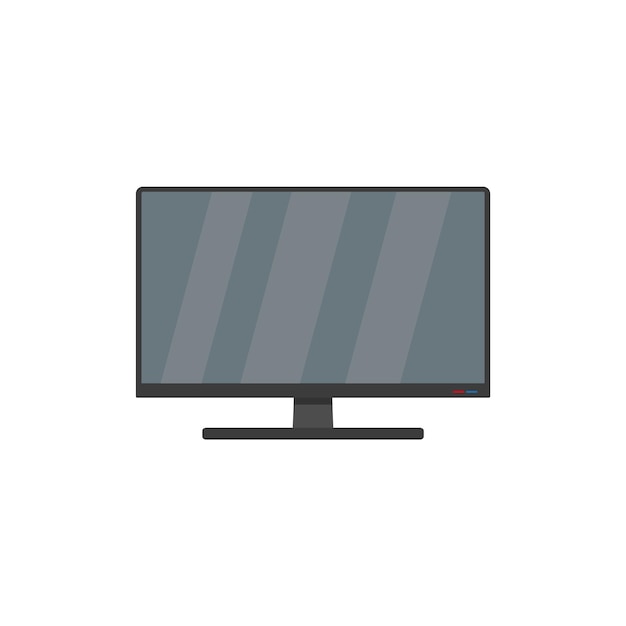 Icono de monitor de computadora. Equipo de trabajo de oficina. Signo de pantalla de monitor vacío.
