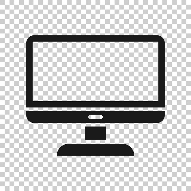 Icono de monitor de computadora Ilustración vectorial en un fondo aislado Pictograma de monitor de televisión de concepto de negocio