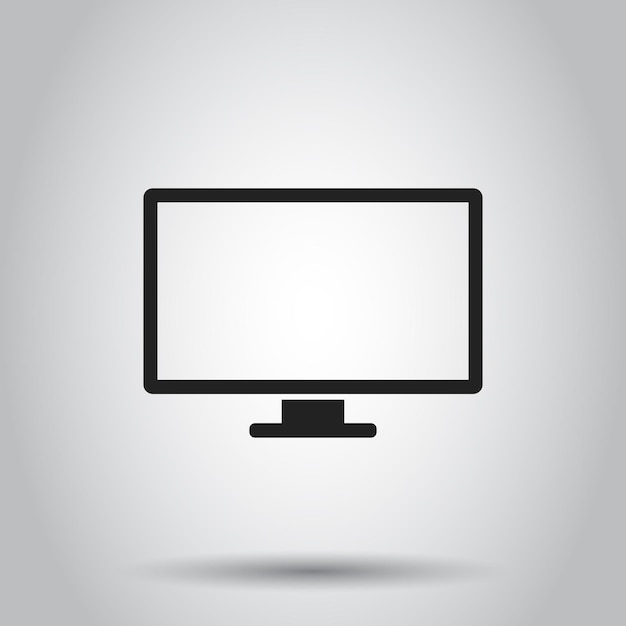 Icono de monitor de computadora Ilustración vectorial en un fondo aislado Pictograma de monitor de televisión de concepto de negocio