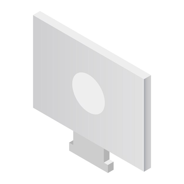 Icono de monitor de computadora Isométrico del icono de vector de monitor de computadora para diseño web aislado sobre fondo blanco