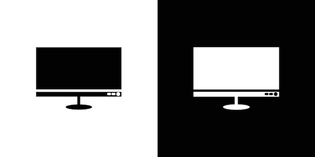 Icono de monitor de computadora Vector plano aislado en el contorno