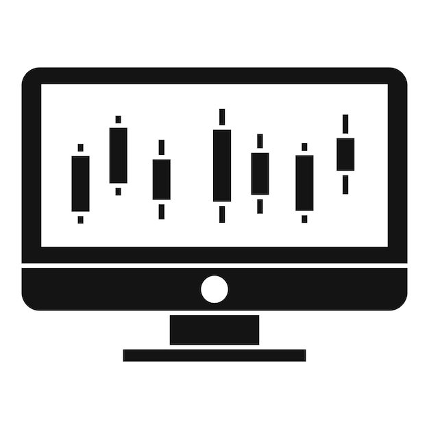 Icono de monitor de corredor Ilustración simple del icono de vector de monitor de corredor para diseño web aislado sobre fondo blanco