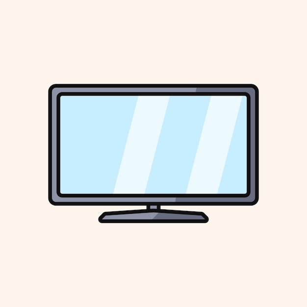 Icono de monitor de dibujos animados simple