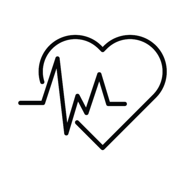 icono del monitor de frecuencia cardíaca diseño vectorial de línea en estilo de moda