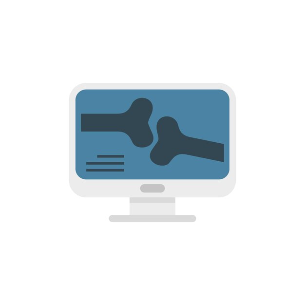 Icono de monitor de imágenes por resonancia magnética Ilustración plana del icono de vector del monitor de imágenes por resonancia magnética para diseño web