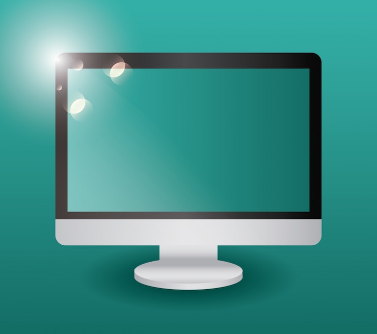 Vector icono del monitor de pantalla de la computadora